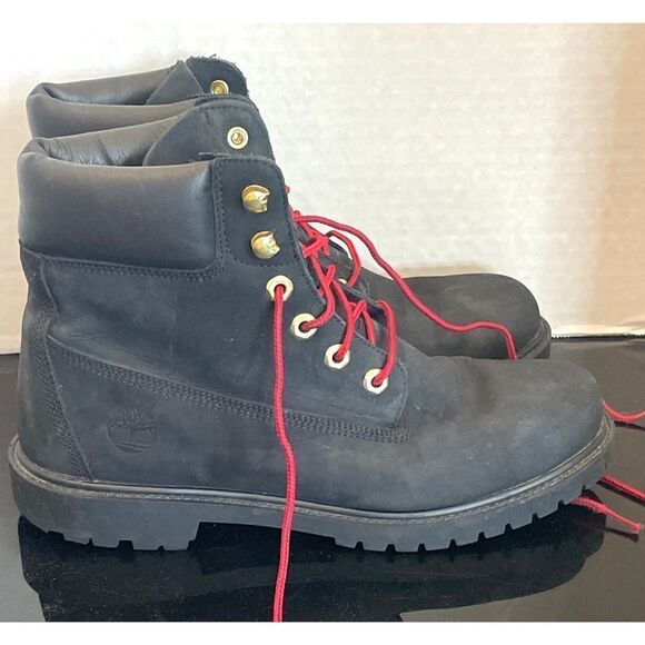 TIMBERLAND WOMEN'S Heritage 6-IN BLACK PREMIUM WATERPROOF BOOTS WOMEN’S SIZE 10 - Picture 2 of 12